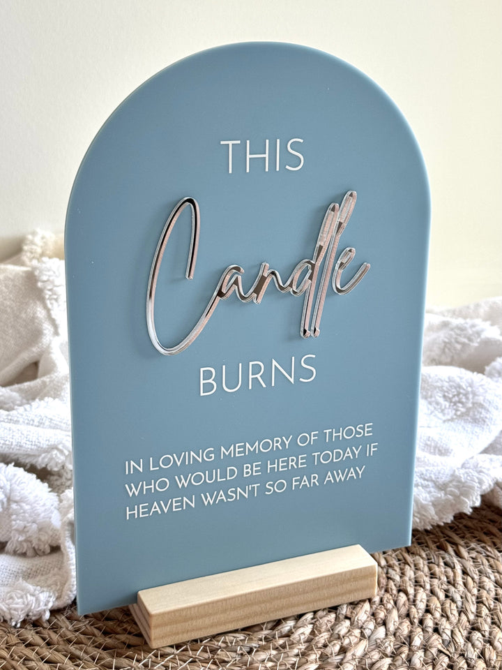 This Candle Burns Sign