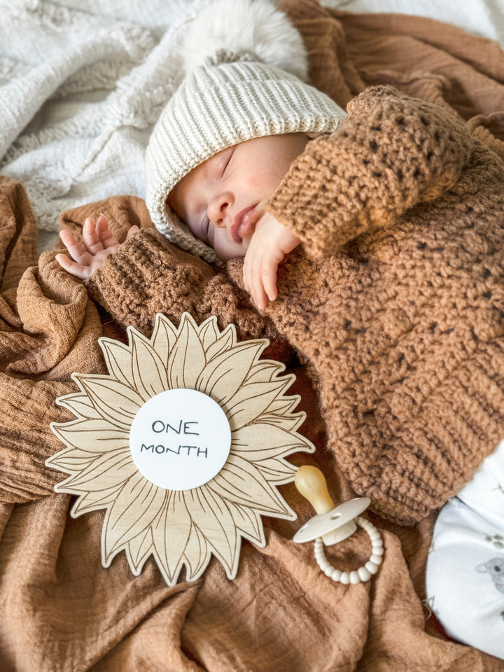 Reusable Milestone Plaque - Sunflower