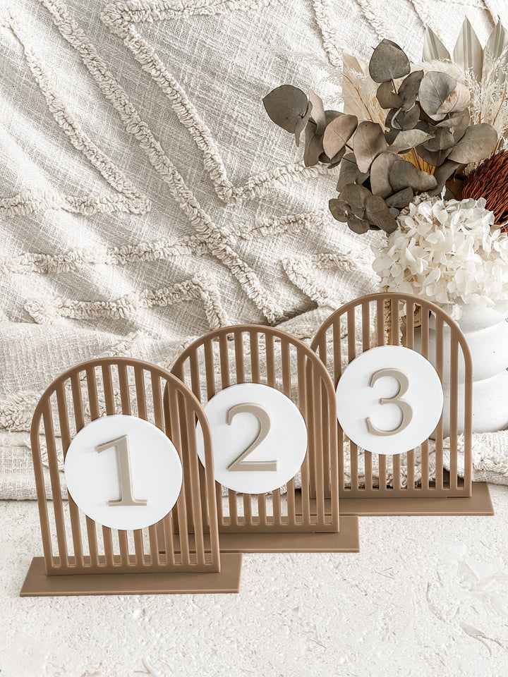 Gated Arched Acrylic Table Numbers