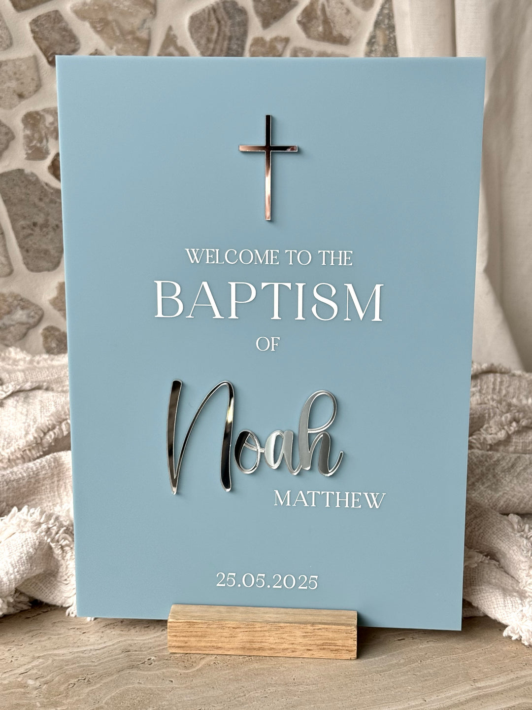 Baptism Tabletop Welcome Sign - Style 3