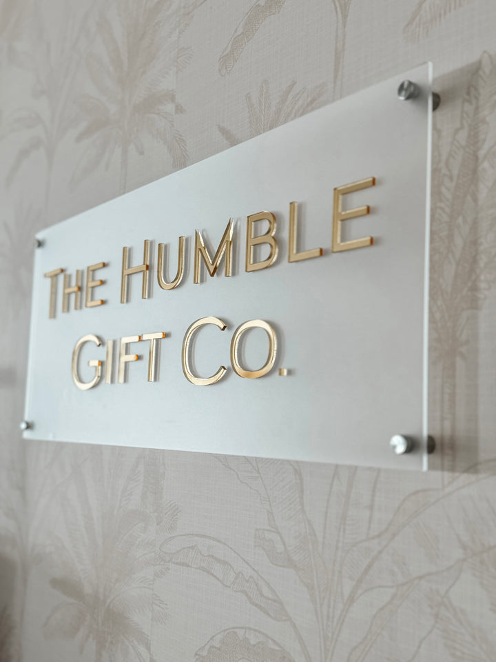 Rectangle Acrylic Logo Sign with Stand-offs