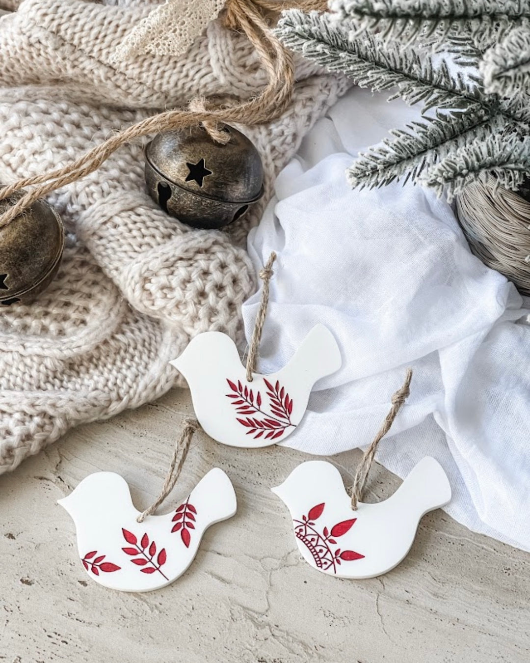 Acrylic Nordic Bird Ornament Set