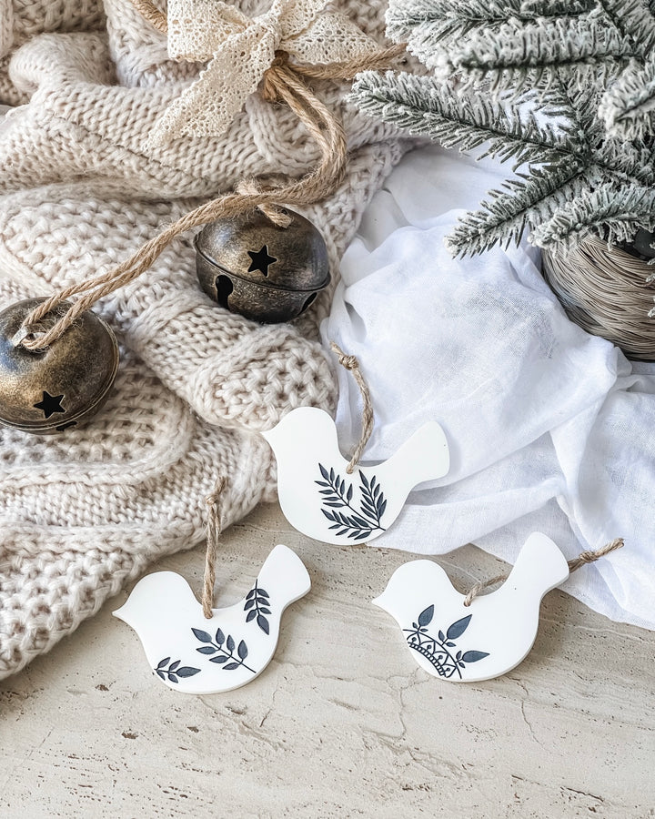 Acrylic Nordic Bird Ornament Set