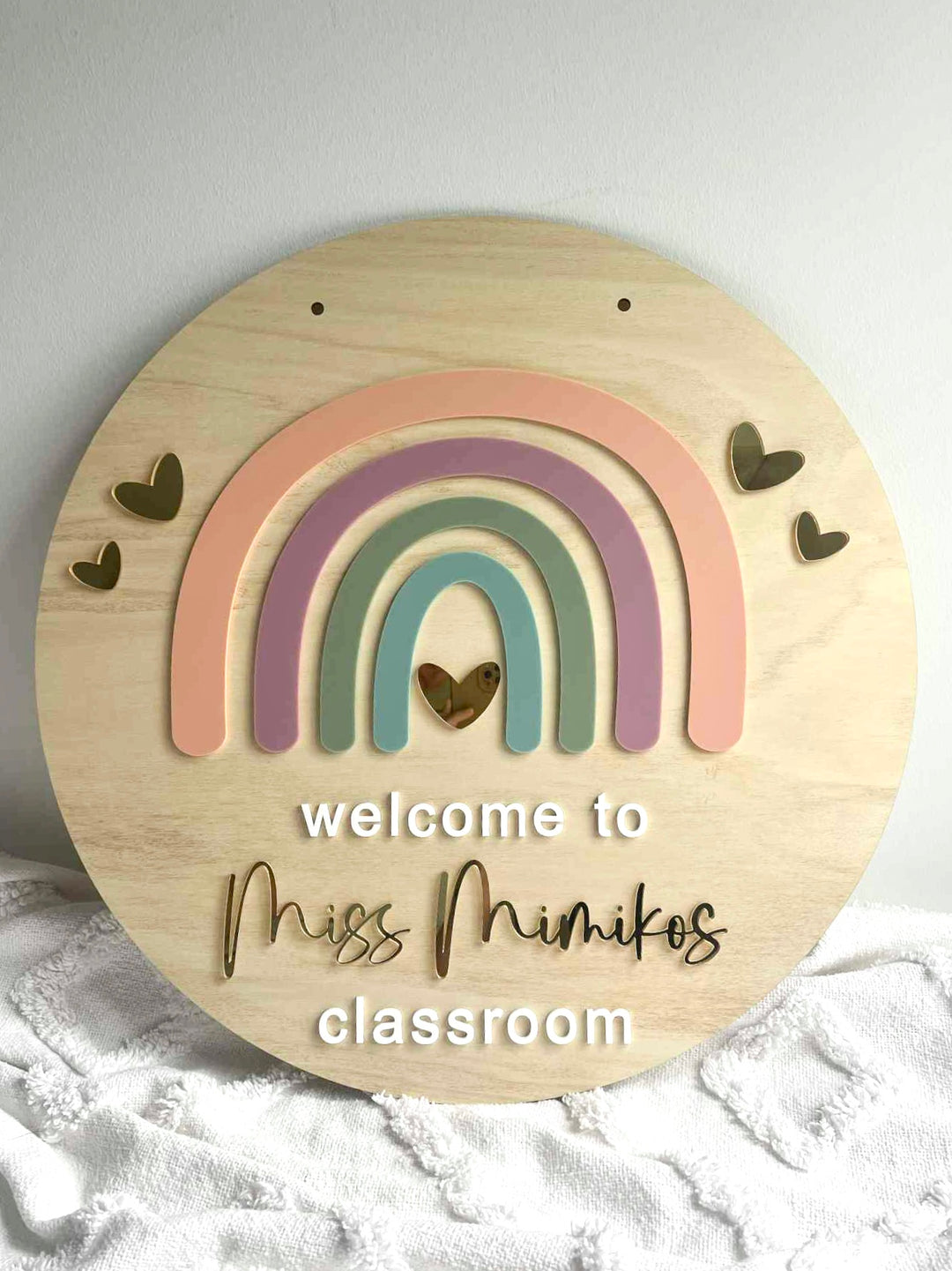 Rainbow Teacher's Classroom Sign