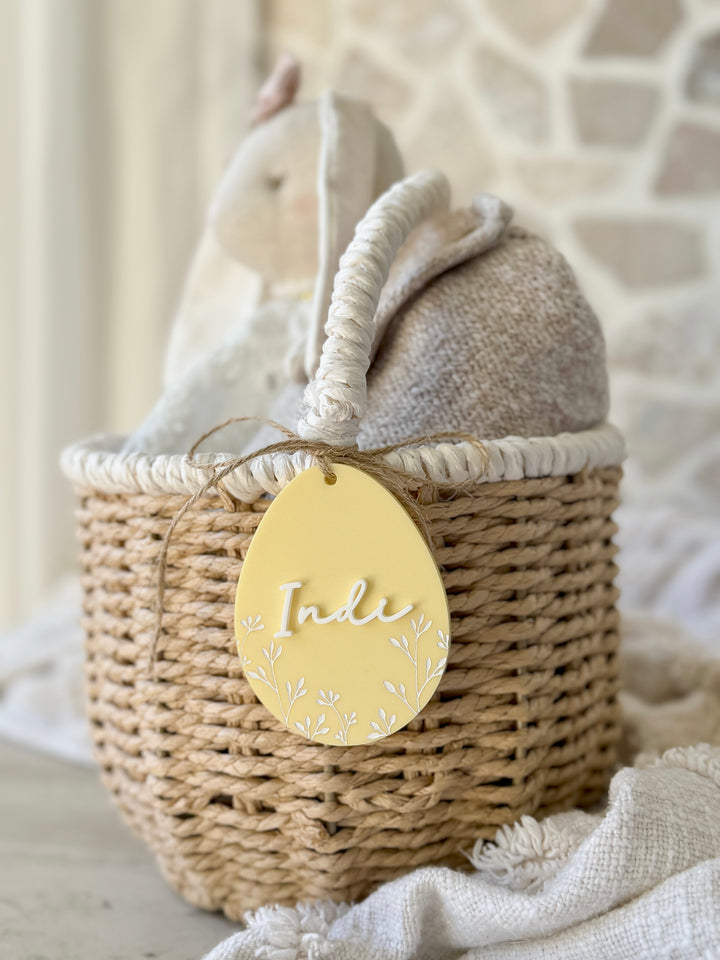 Personalised Floral Egg Tag