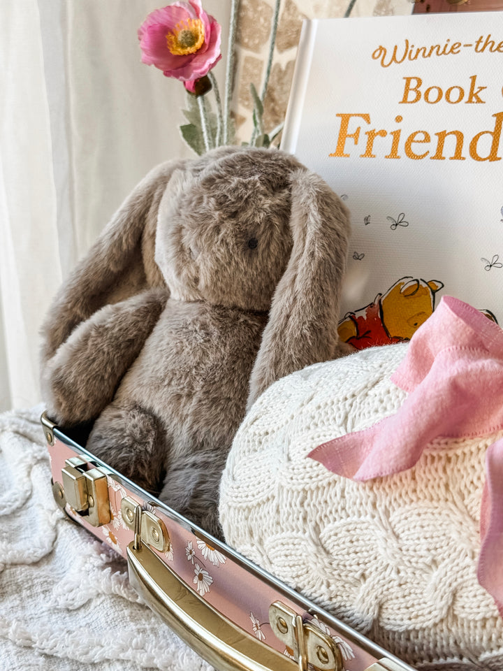 Darcy Plush Baby Bunny - 27cm Grey