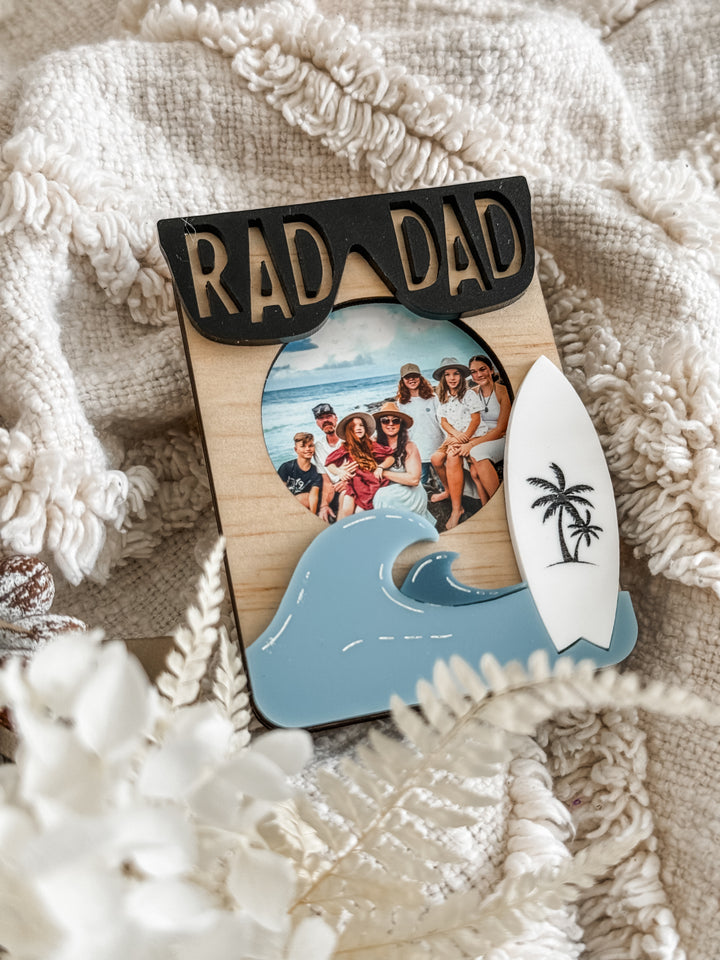 Rad Dad Fridge Magnet Photo Frame