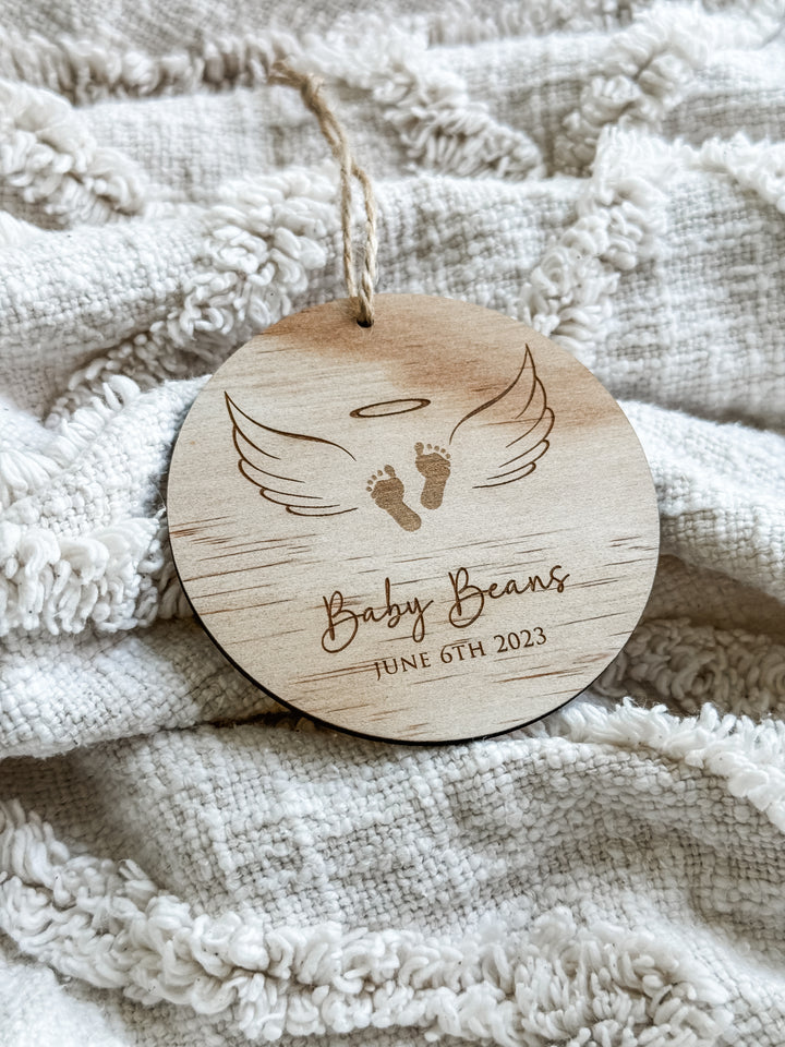 Personalised Baby Foot Print Memorial Ornament