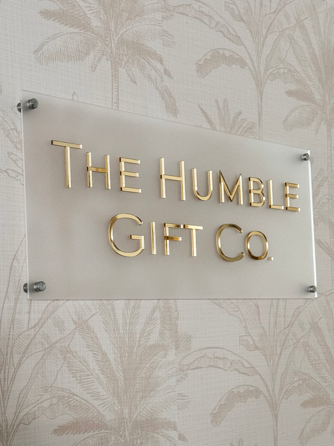 Rectangle Acrylic Logo Sign with Stand-offs