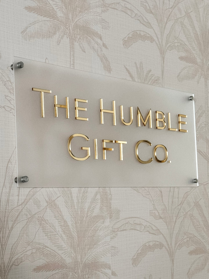 Rectangle Acrylic Logo Sign with Stand-offs