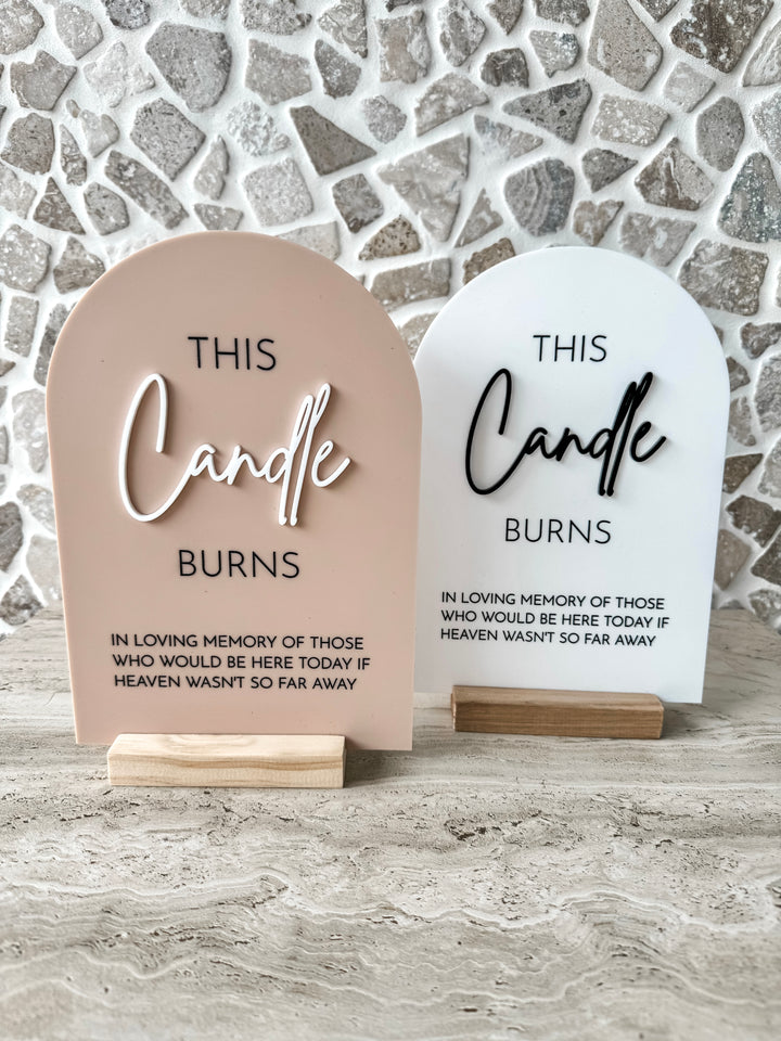 This Candle Burns Sign