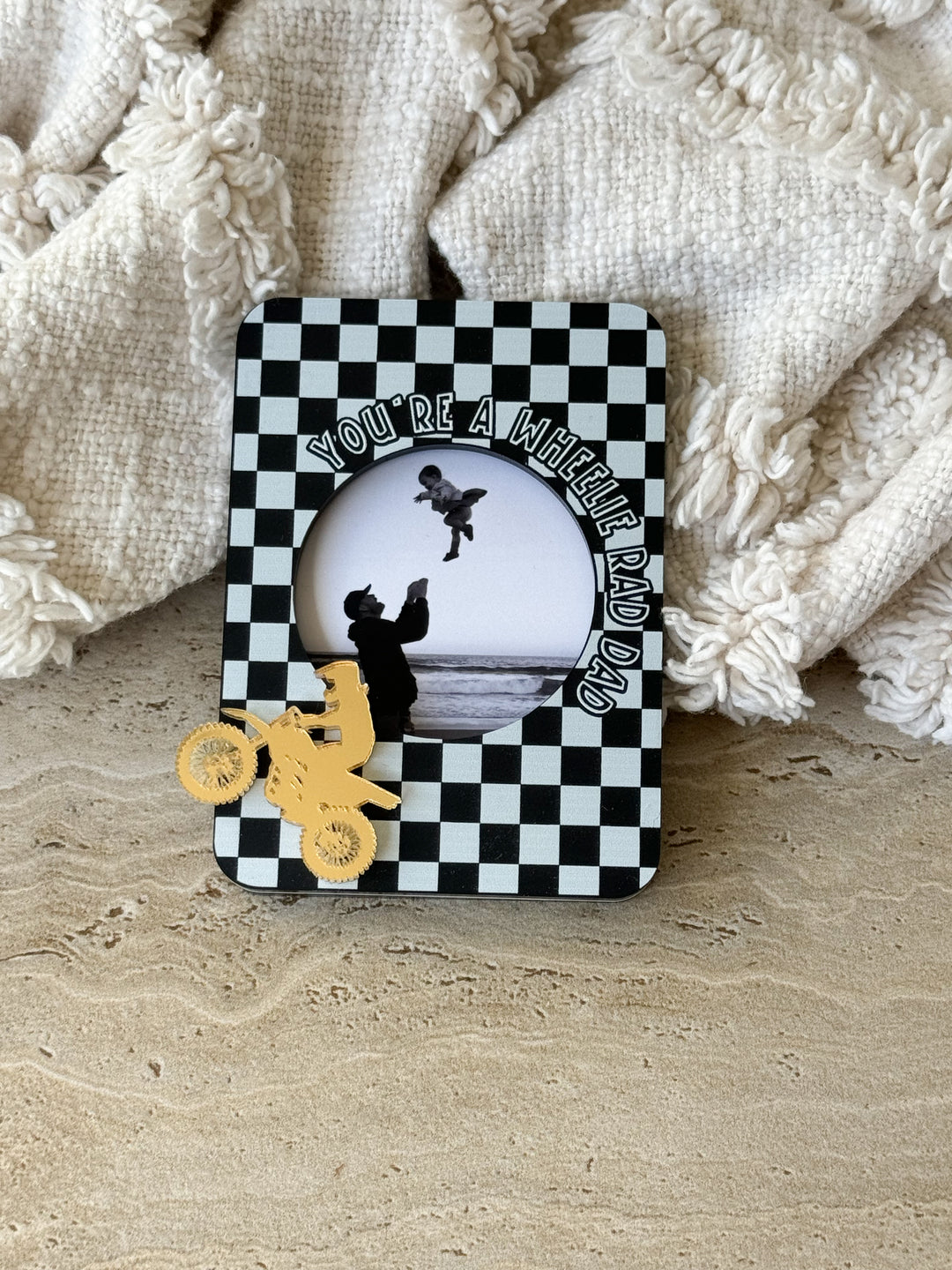 Acrylic Fridge Magnet - Wheelie Rad Dad