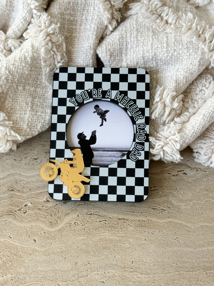 Acrylic Fridge Magnet - Wheelie Rad Dad