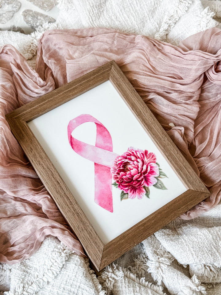 Breast Cancer Pink Ribbon - Decor Frame