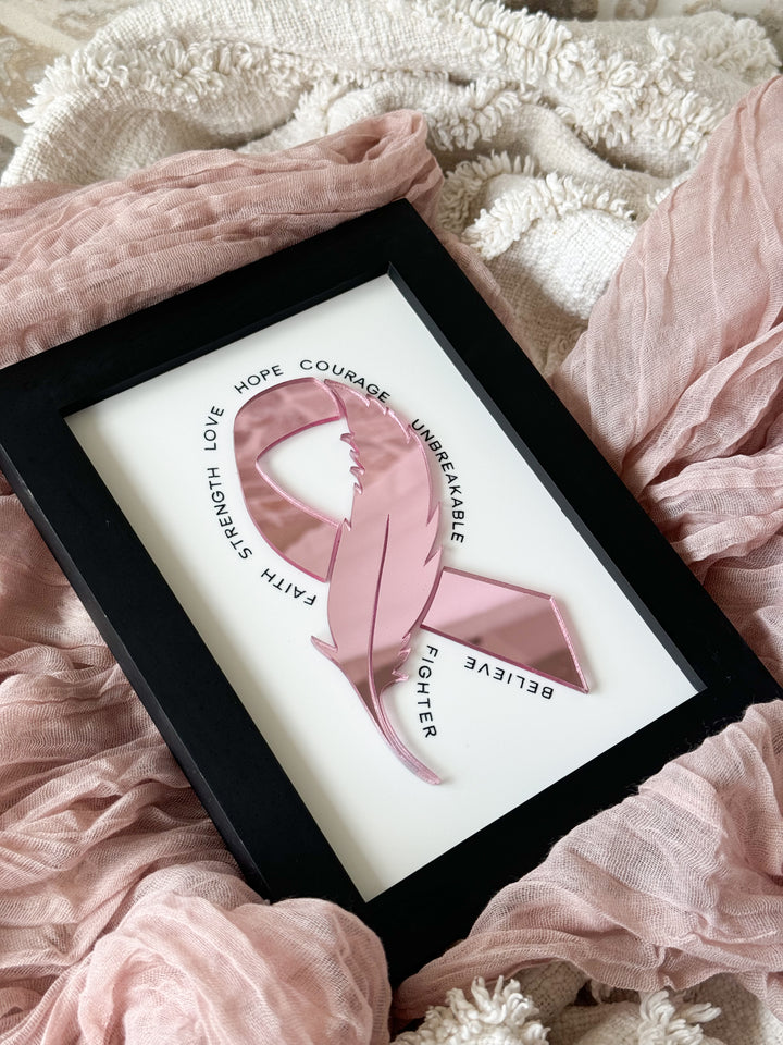 Pink Ribbon - Affirmation Frame
