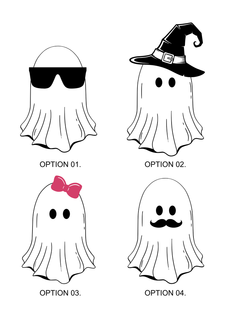 Acrylic Halloween Ghost Tag