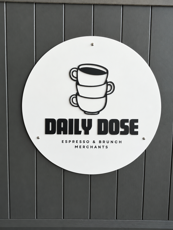 Round Acrylic Logo Sign