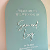 Acrylic Arch Welcome Sign - Style 3