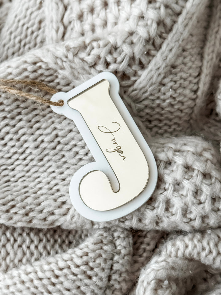Double Layer Letter Ornament with Name