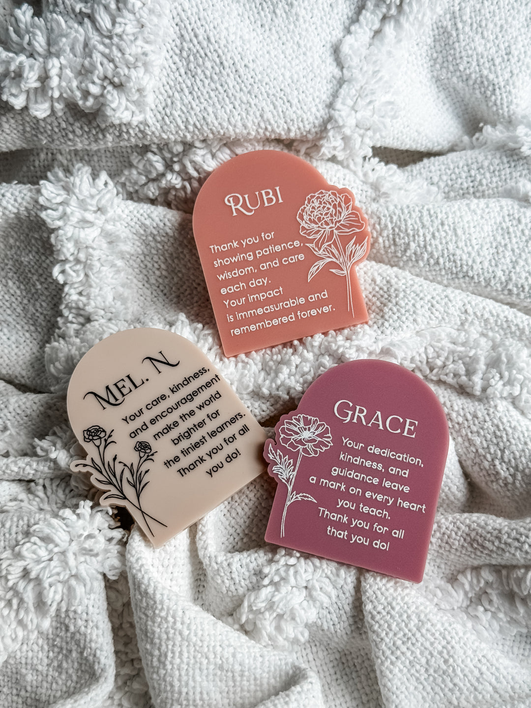 Teacher's Personalised Flower Fridge Magnets