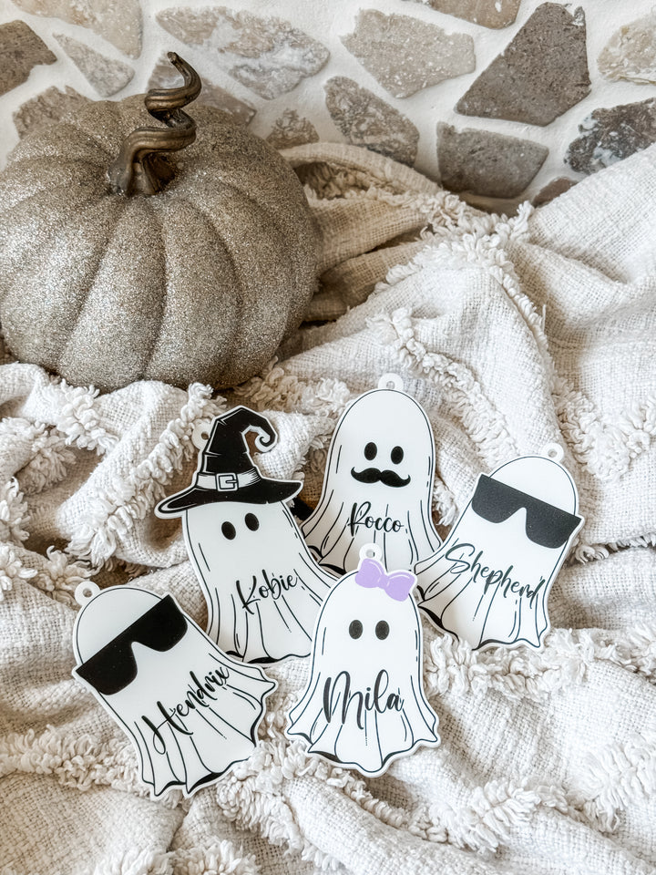 Acrylic Halloween Ghost Tag