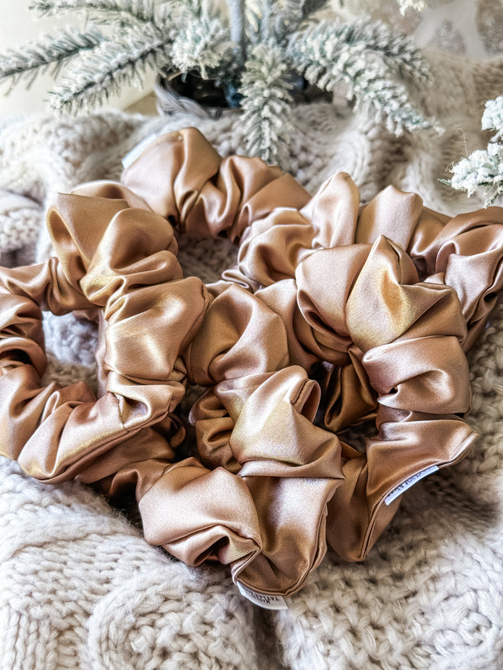 Latte Satin Scrunchie
