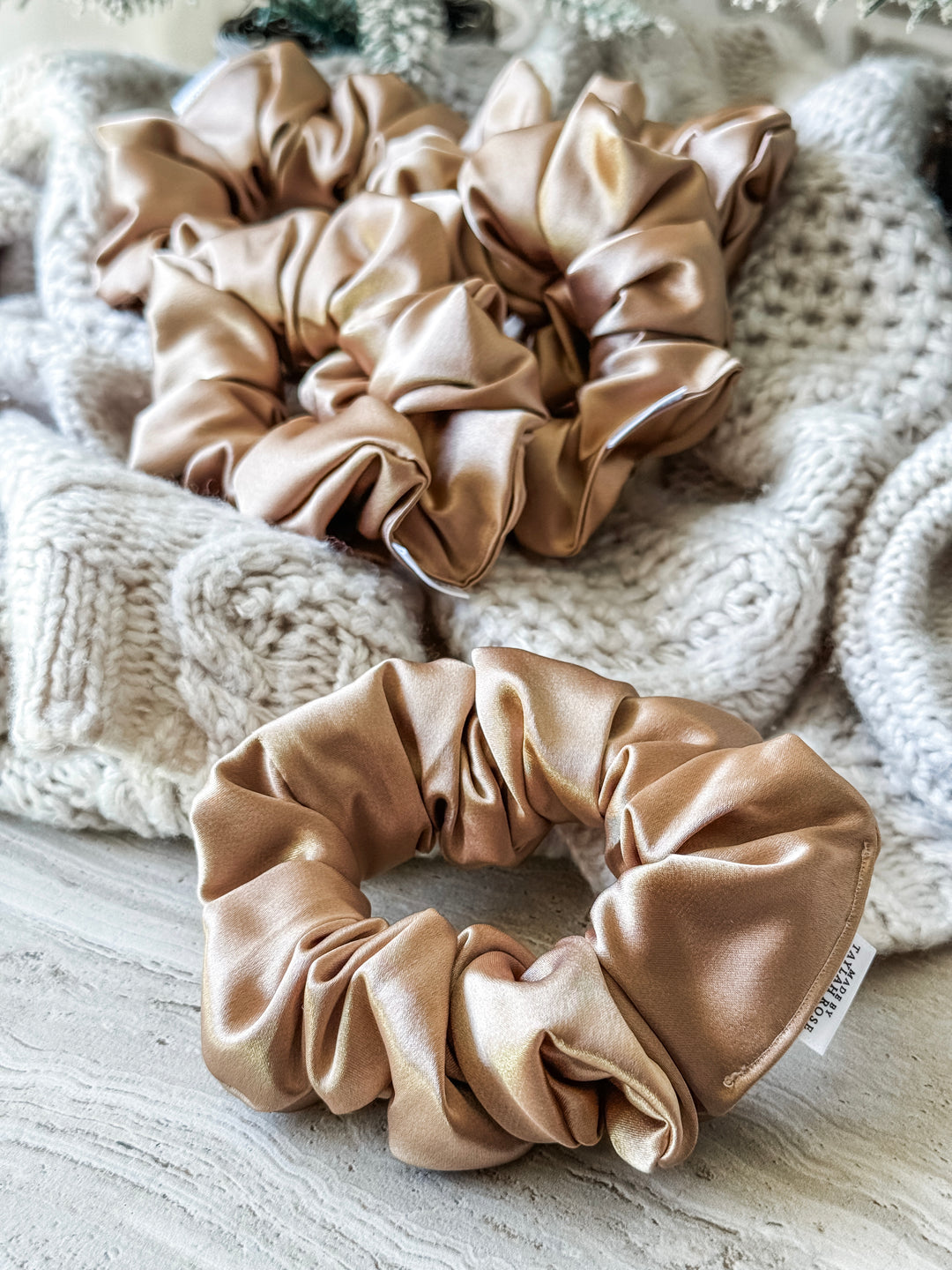 Latte Satin Scrunchie