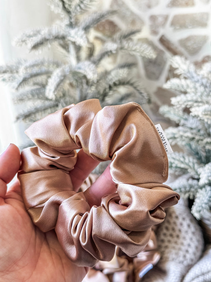 Latte Satin Scrunchie