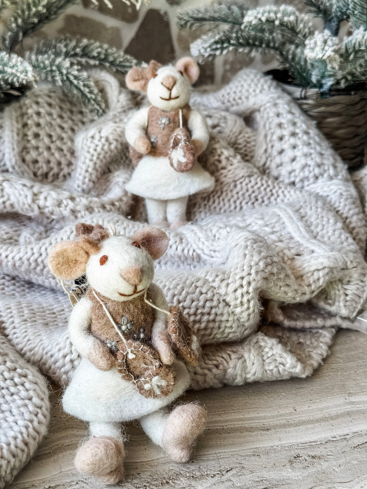 Gry & Sif Ballerina Mouse Small White