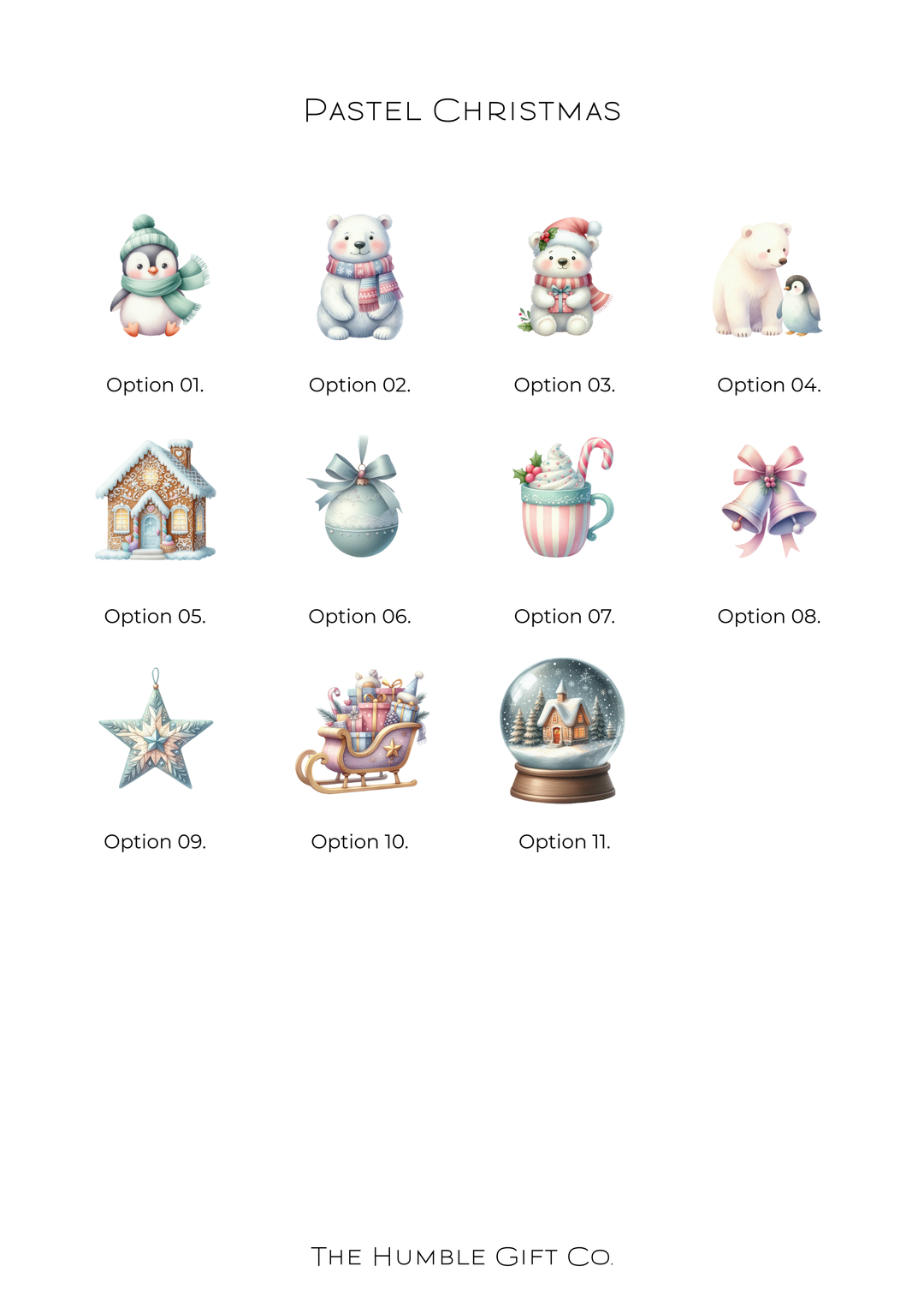 Pastel Christmas UV Print Name Badge