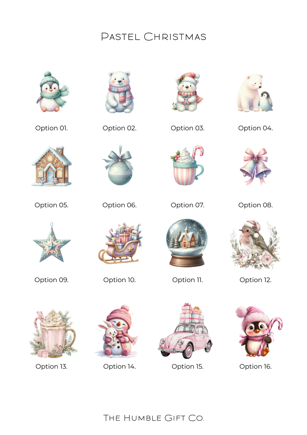 Pastel Christmas UV Print Name Badge