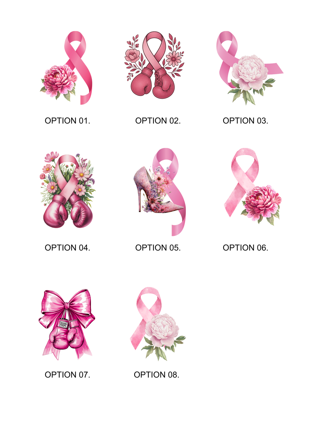 Pink Ribbon UV-Print Name Badge