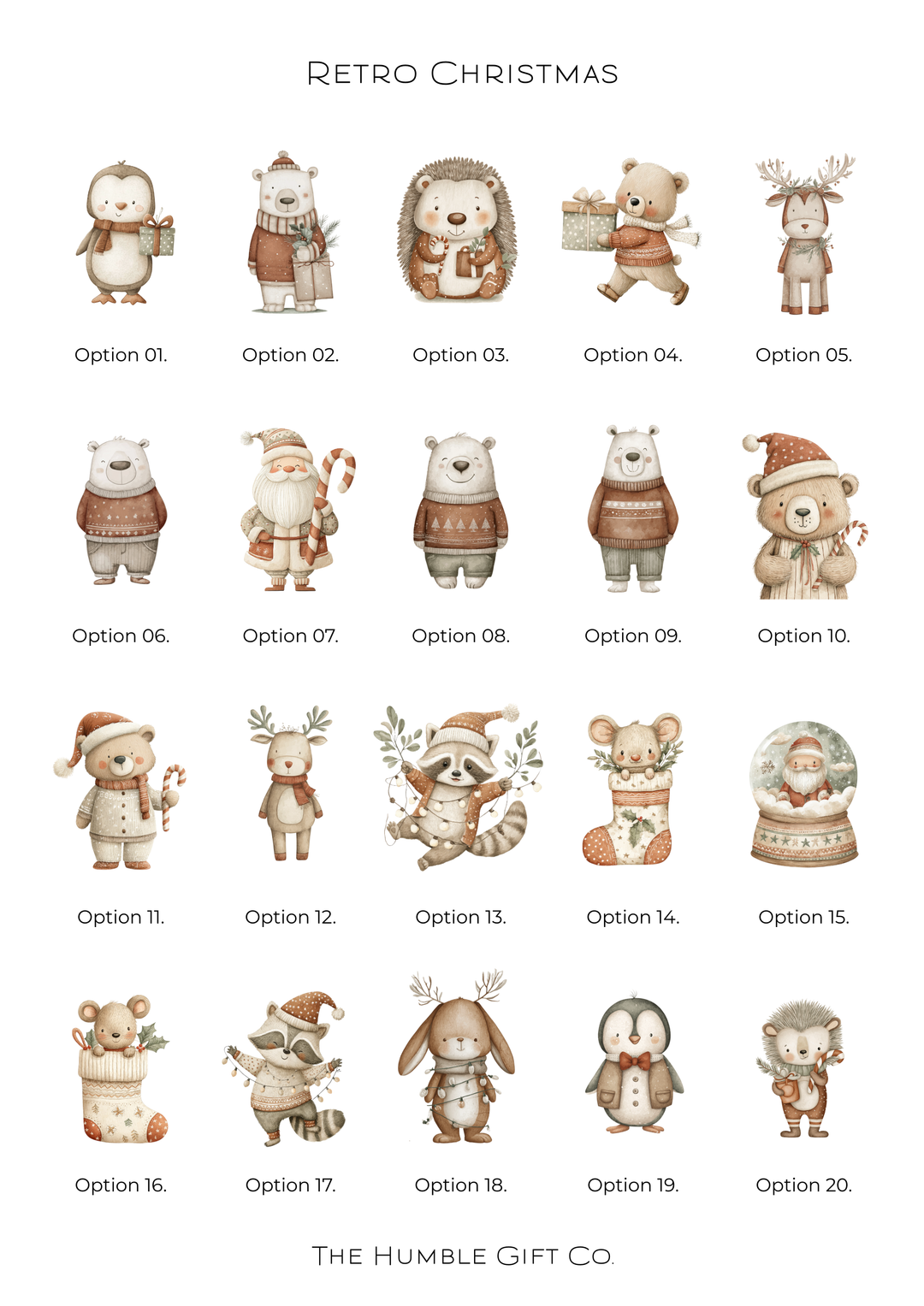 Retro Christmas Image UV Print Name Badge