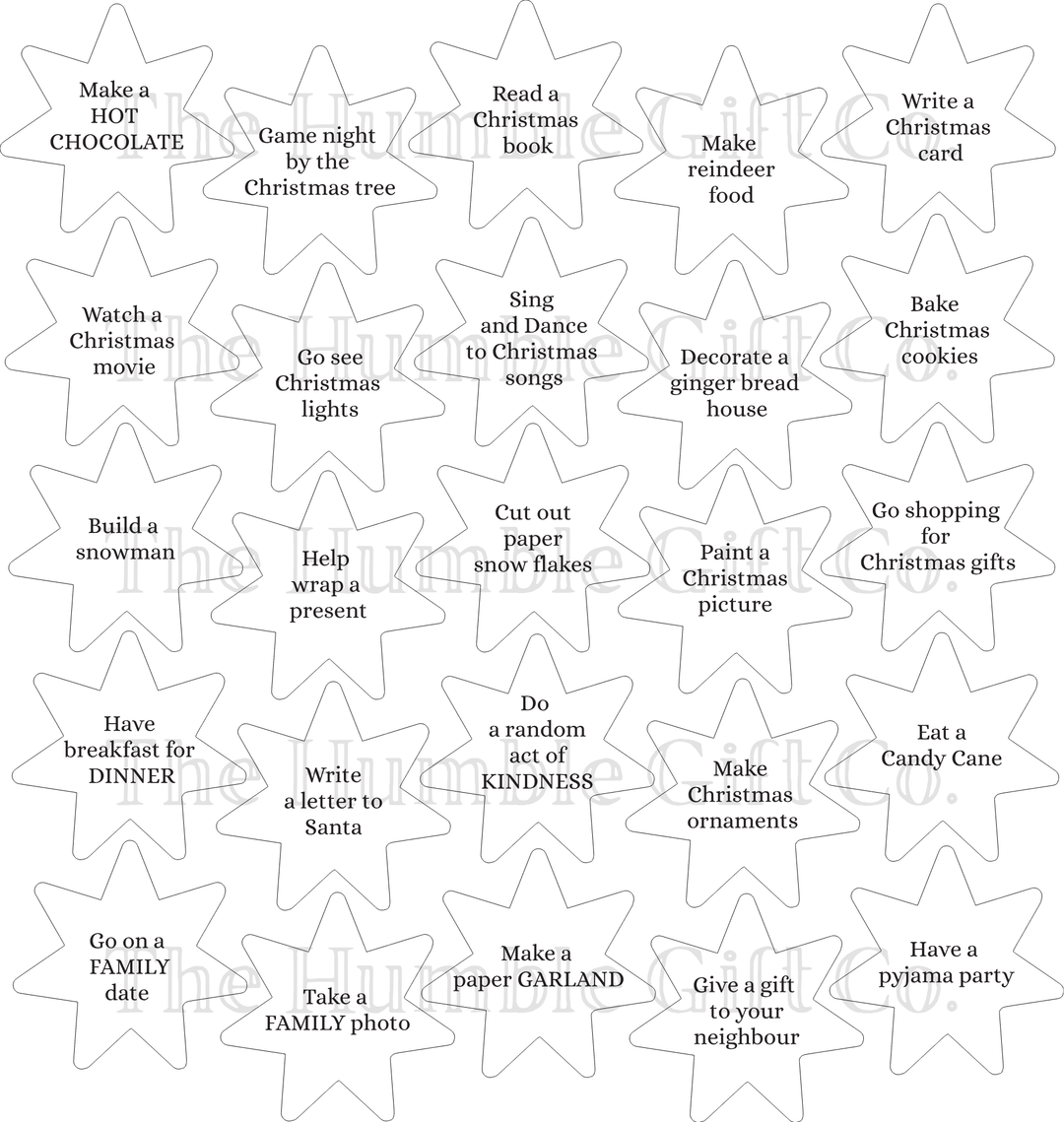 Family Activity Advent Calendar