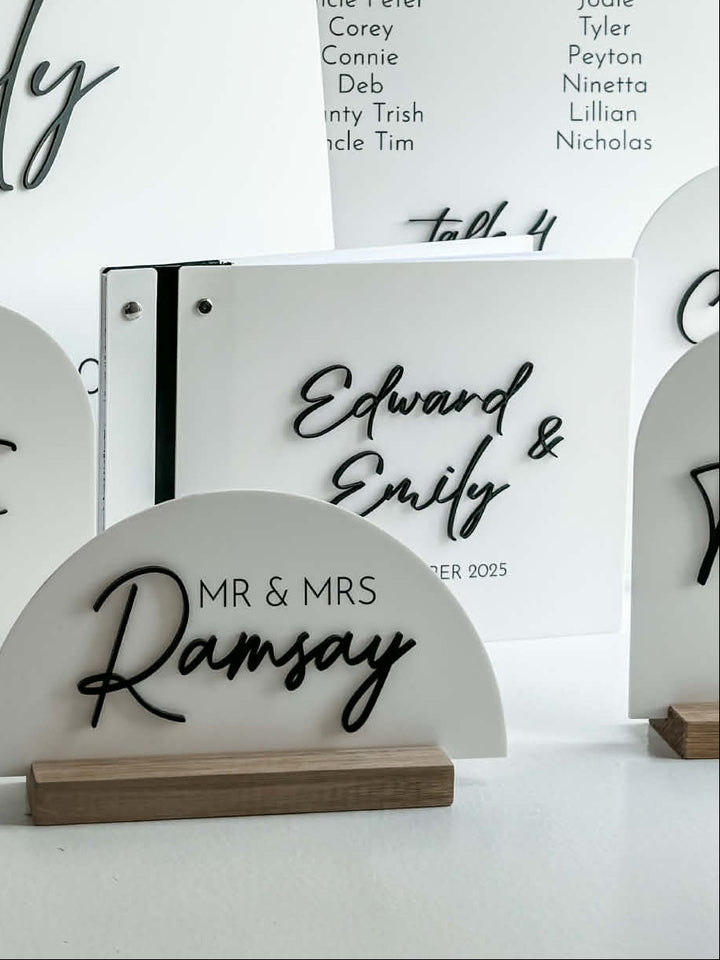 Script Acrylic Guestbook