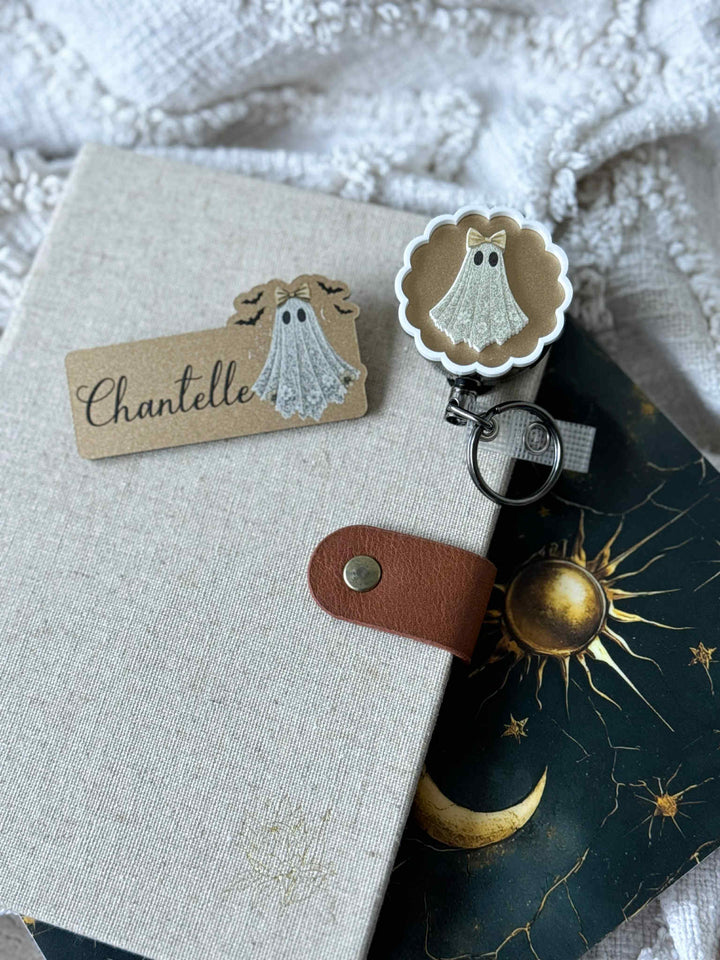 Ghost Name Badge and Reel Combo