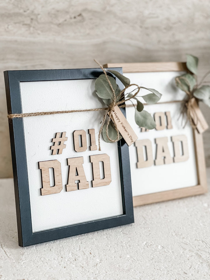 #1 Dad Photo Frame - The Humble Gift Co.