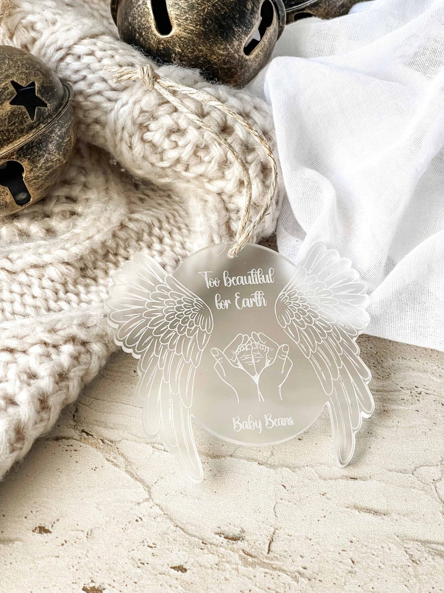 Acrylic Angel Memorial Ornament - Infant Loss - The Humble Gift Co.