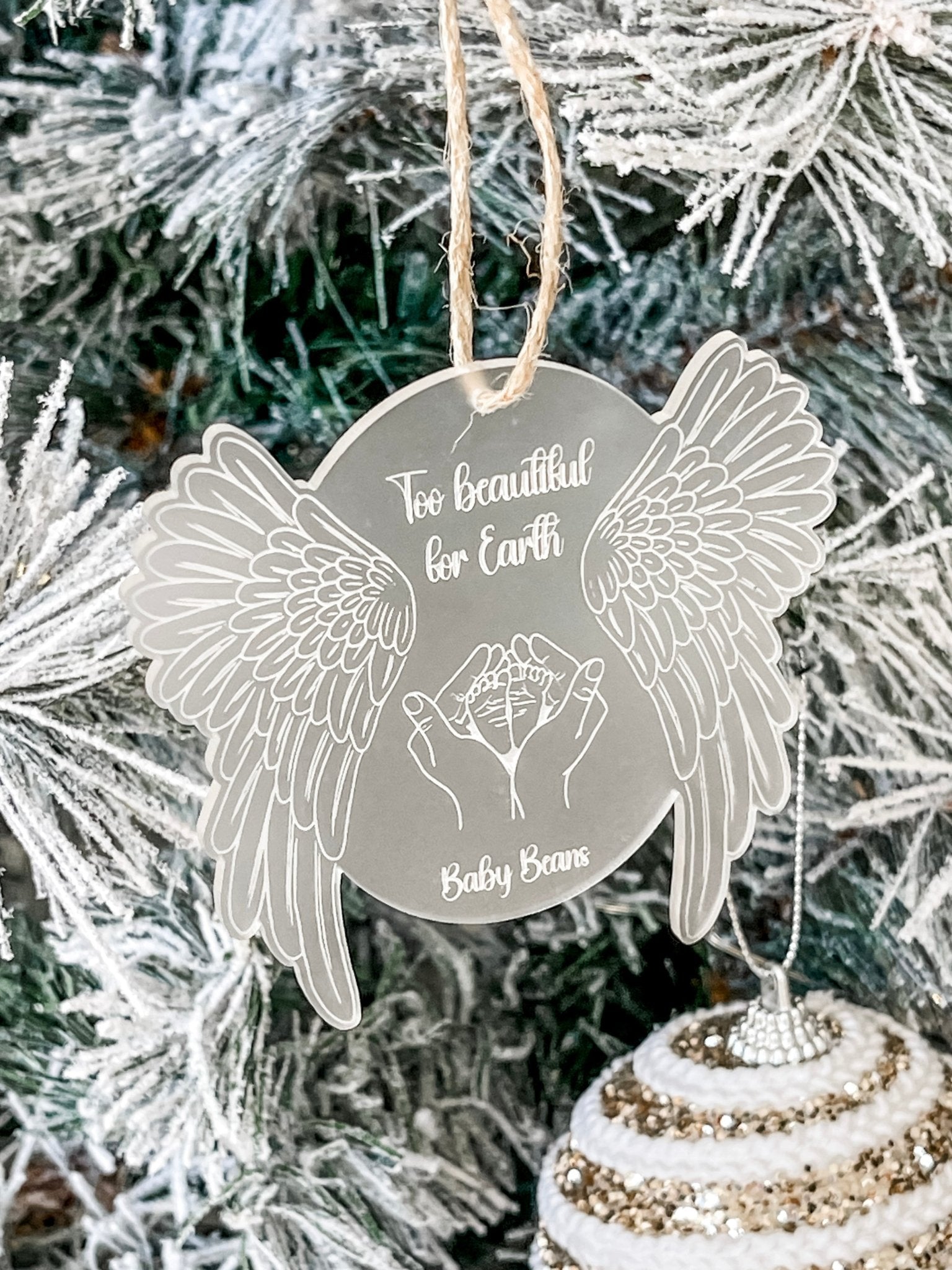 Acrylic Angel Memorial Ornament - Infant Loss - The Humble Gift Co.