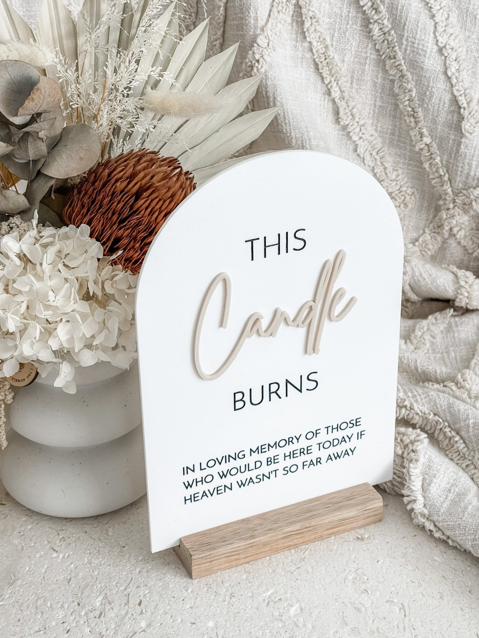 Acrylic Arch Memorial Sign - The Humble Gift Co.