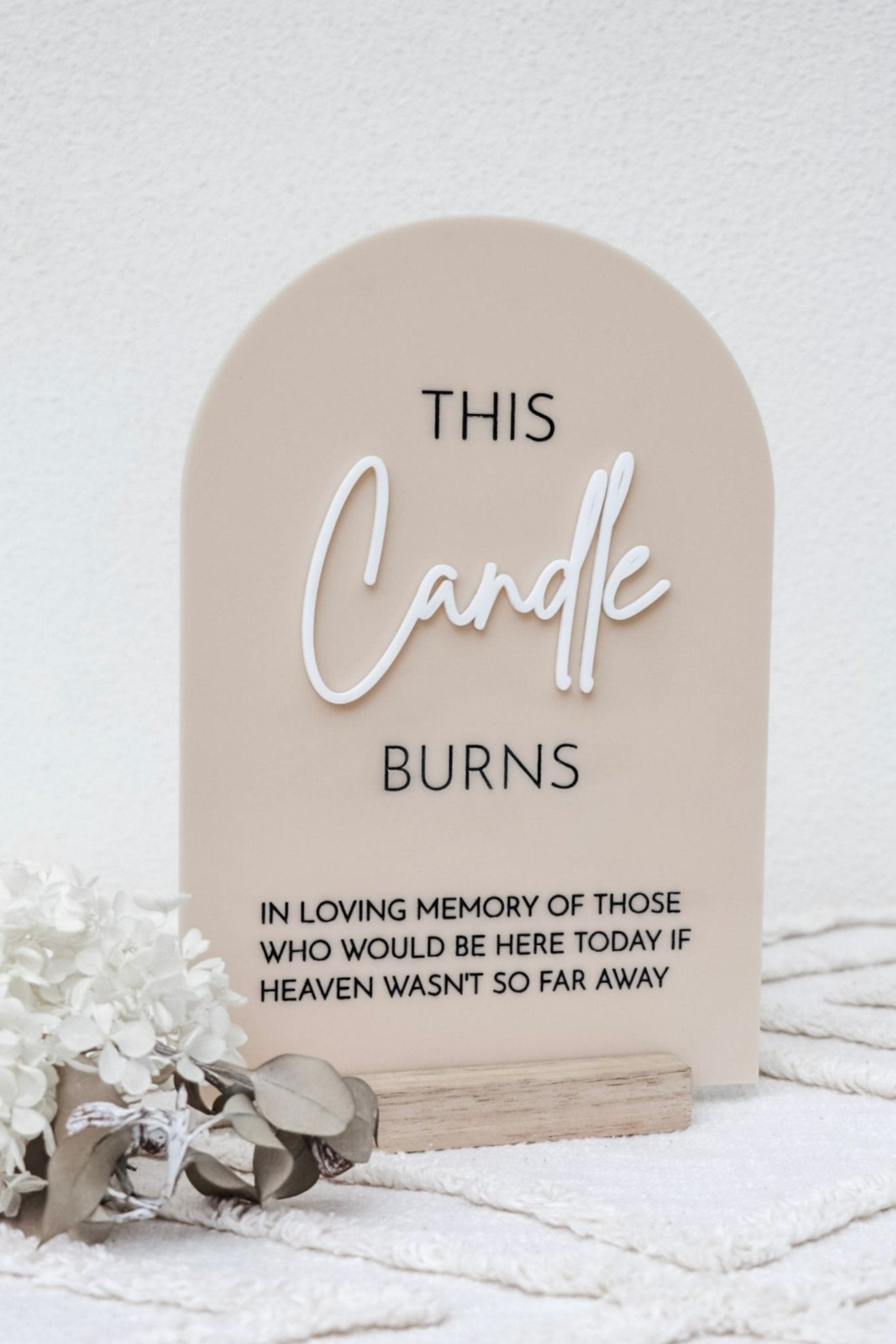 Acrylic Arch Memorial Sign - The Humble Gift Co.