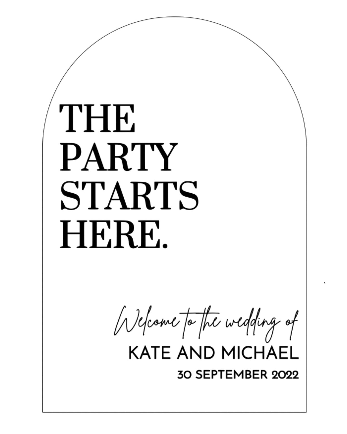 Acrylic Welcome Sign | Wedding Welcome Sign Arch – The Humble Gift Co.