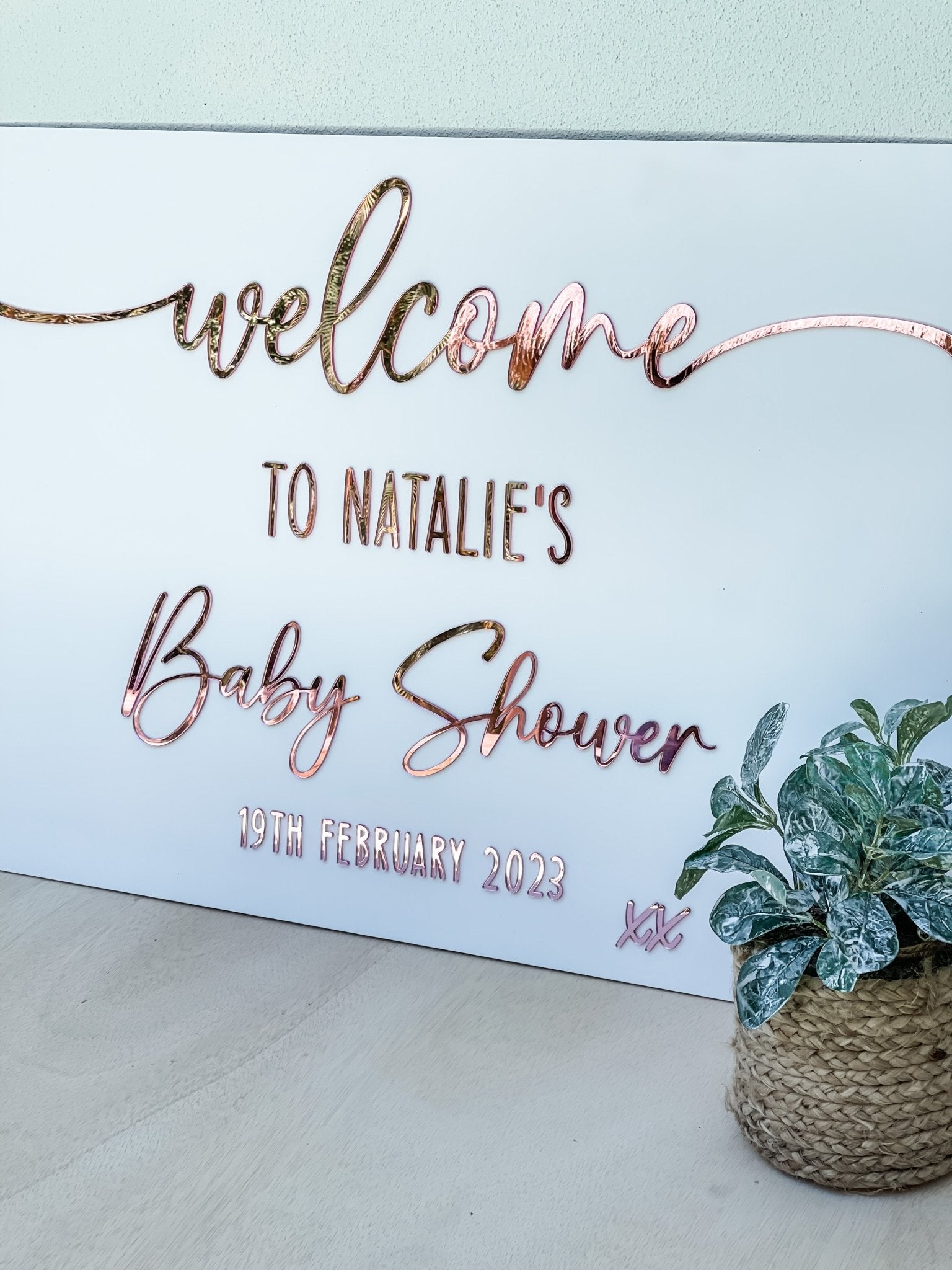 Acrylic Baby Shower Sign - The Humble Gift Co.