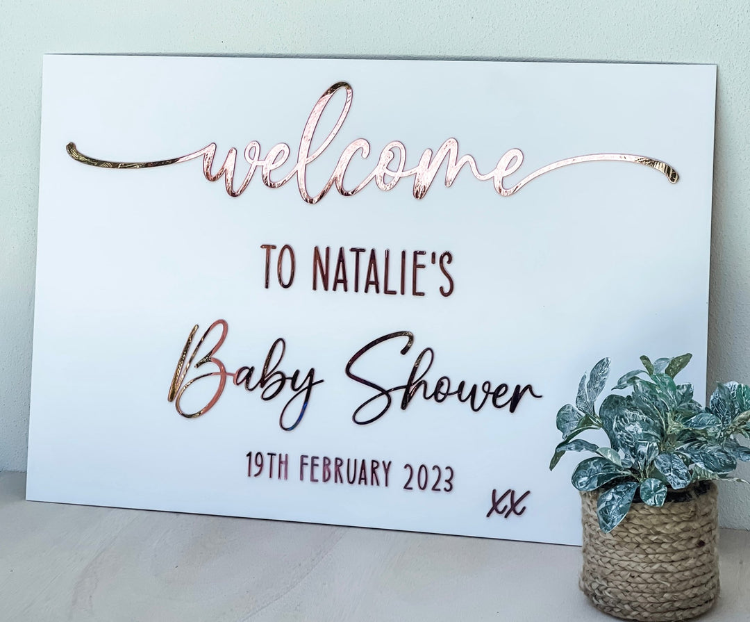 Acrylic Baby Shower Sign - The Humble Gift Co.