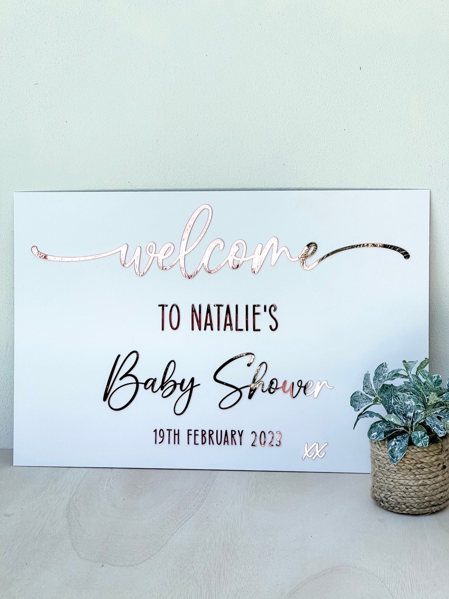 Acrylic Baby Shower Sign - The Humble Gift Co.