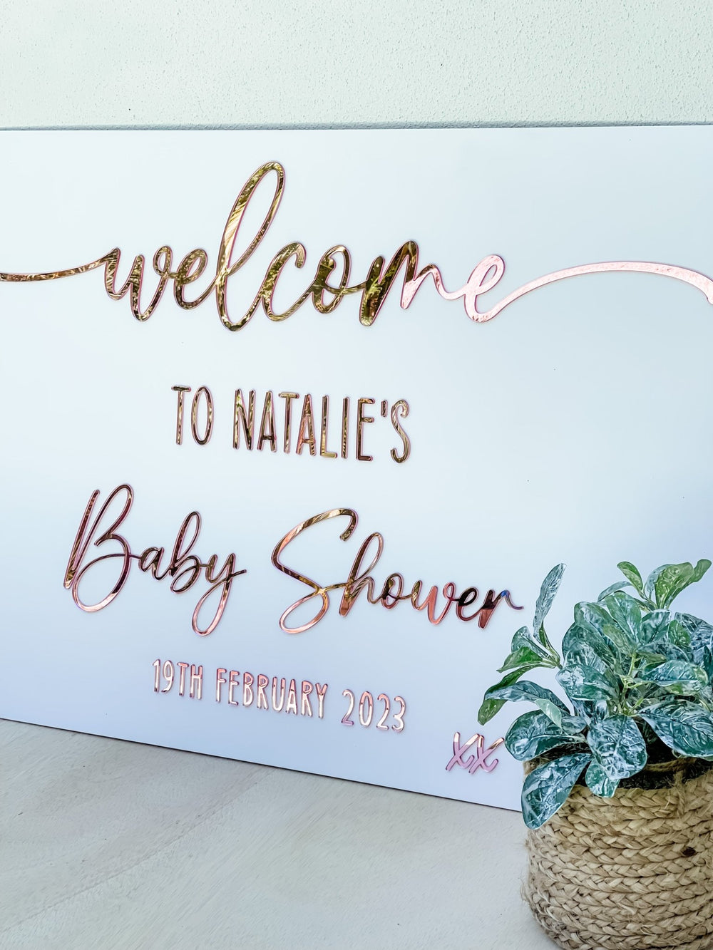 Acrylic Baby Shower Sign - The Humble Gift Co.