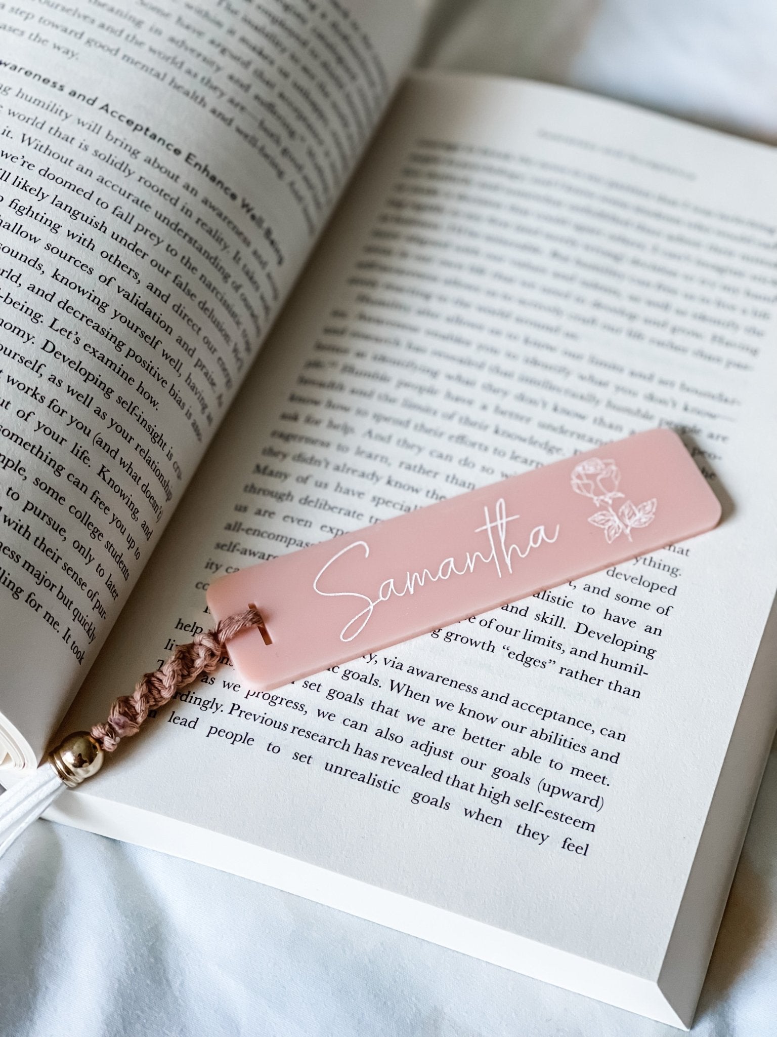 Acrylic Bookmark with Macrame - The Humble Gift Co.