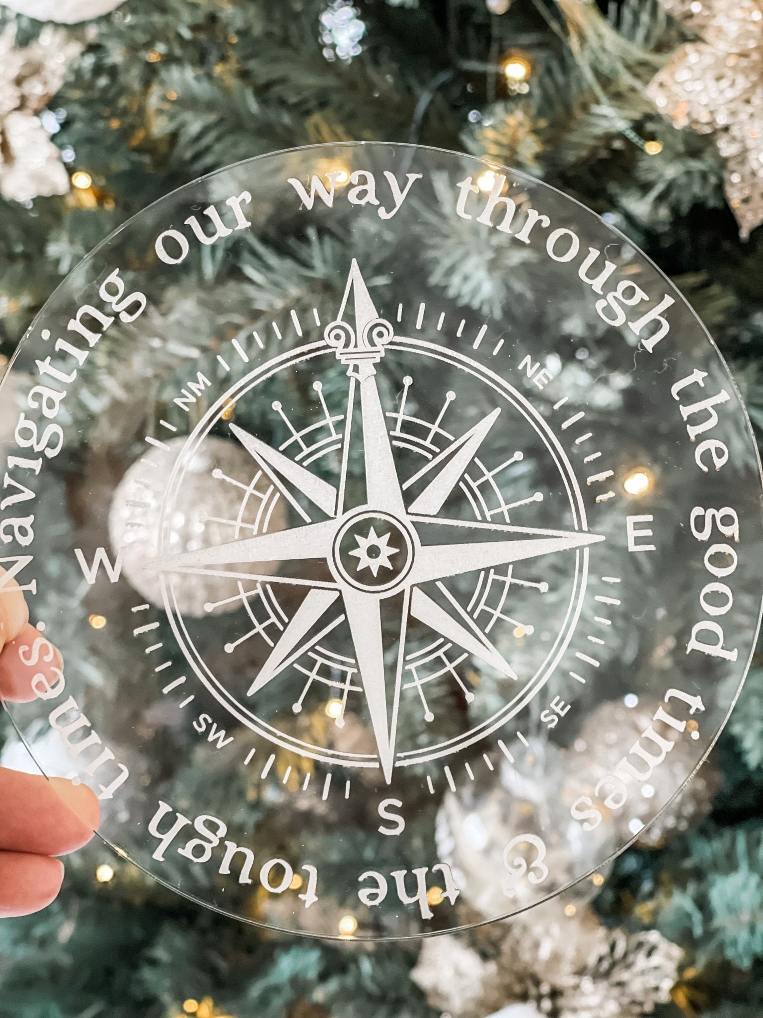 Acrylic Compass Decor - The Humble Gift Co.
