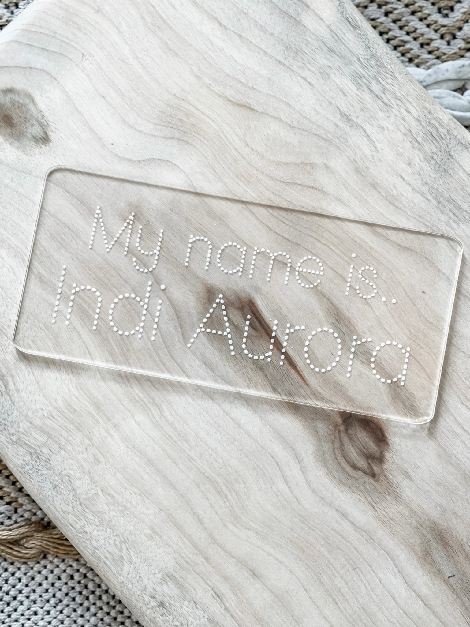 Acrylic Tracing Personalised Name Education Board - The Humble Gift Co.