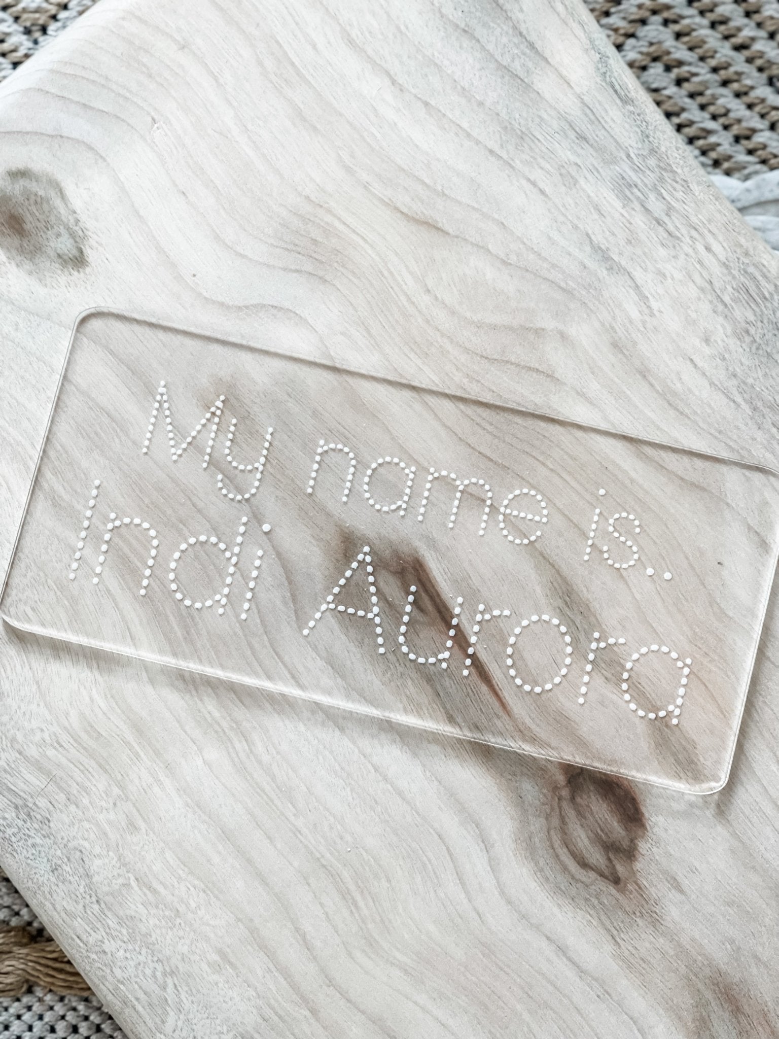 Acrylic Tracing Personalised Name Education Board - The Humble Gift Co.